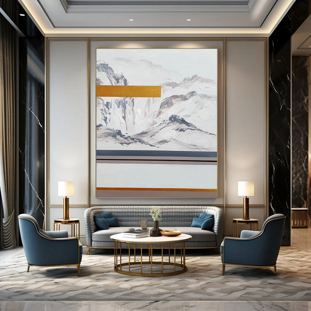 Vast - Extent Hand - Painted Textured Custom Abstract Creation for Bedroom and Hotel DTP045