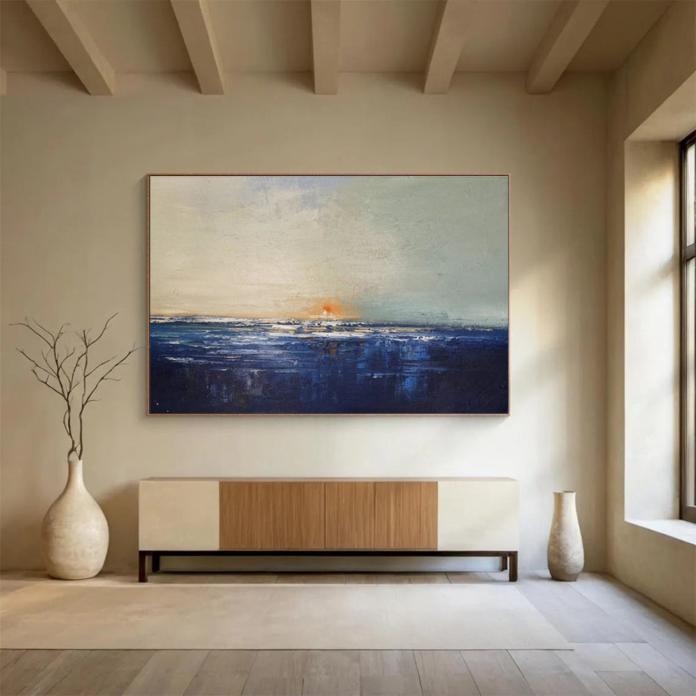 Alluring & Graceful Hand - Painted Textured Abstract Mural for Dining Room & Entryway DKH650