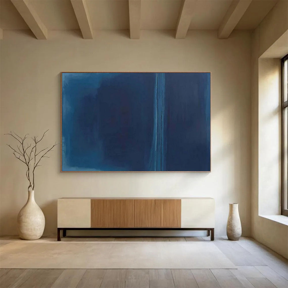 Vast-Scale Hand-Painted Abstract Canvases for Hotel Lobby & Entryway LargeART1495