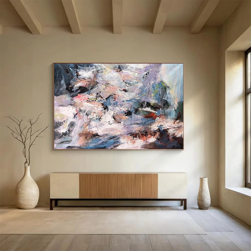Color - Blended Abstract: A Vivid Centerpiece for Modern Interiors DLZ151