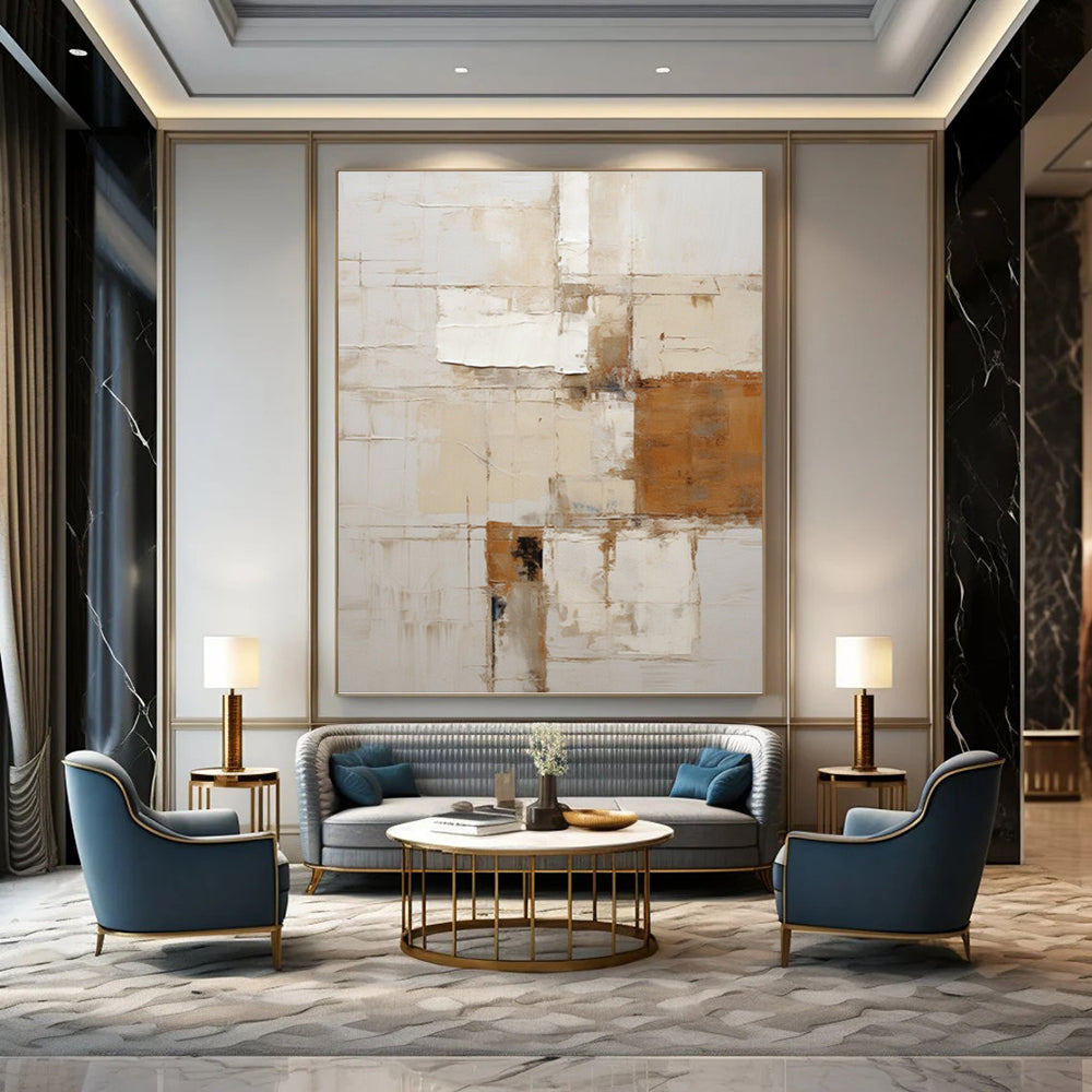 Stylish Hand - Painted Textured Abstract Art for Bar & Dining Room DKH1317