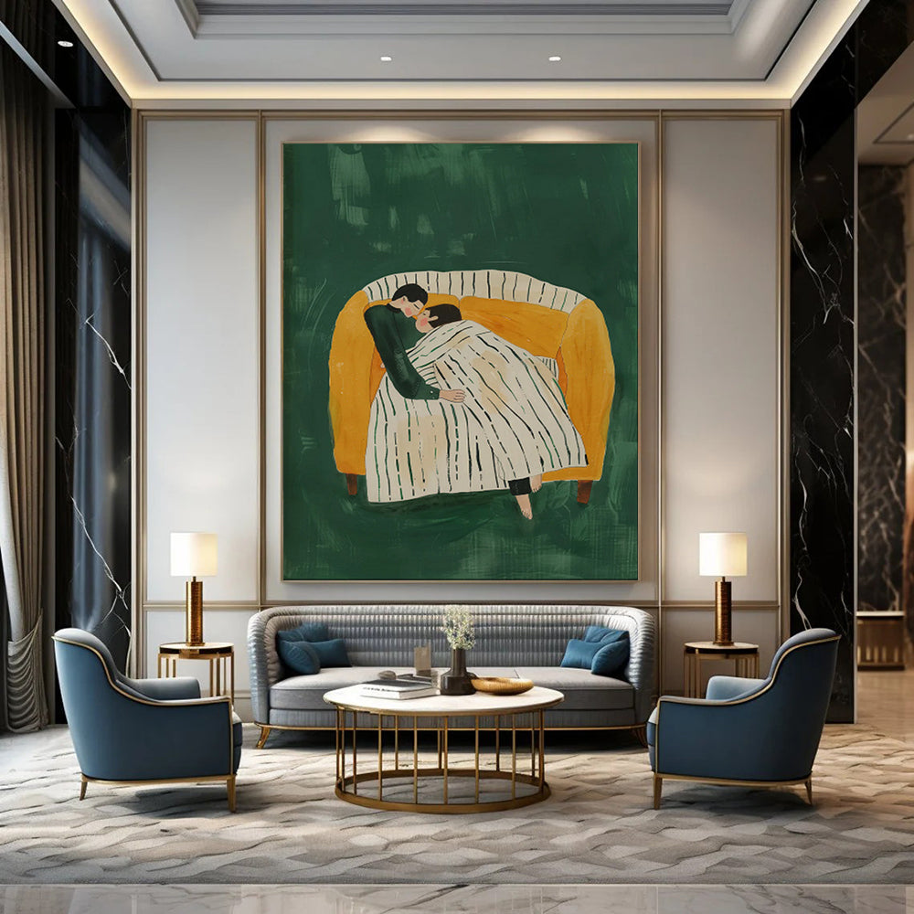 Vintage Textured Abstract Wall Art for Dining Room & Entryway LargeART2050