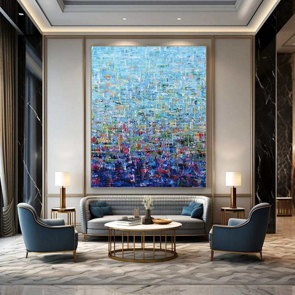 Monumental Hand-Painted Abstract Wall Art for Entryway & Dining Room LargeART2349