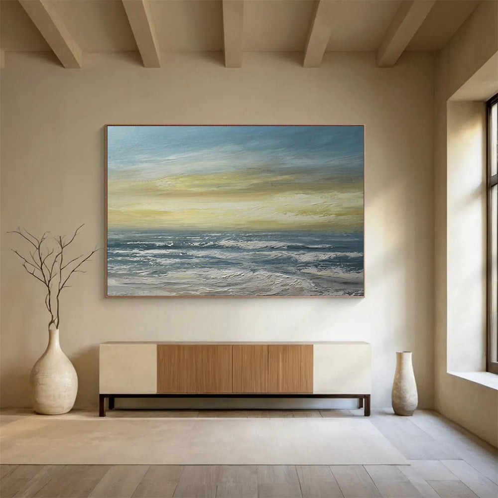 Golden Sunset Seascape - Warm Dining Room Centerpiece DLZ033