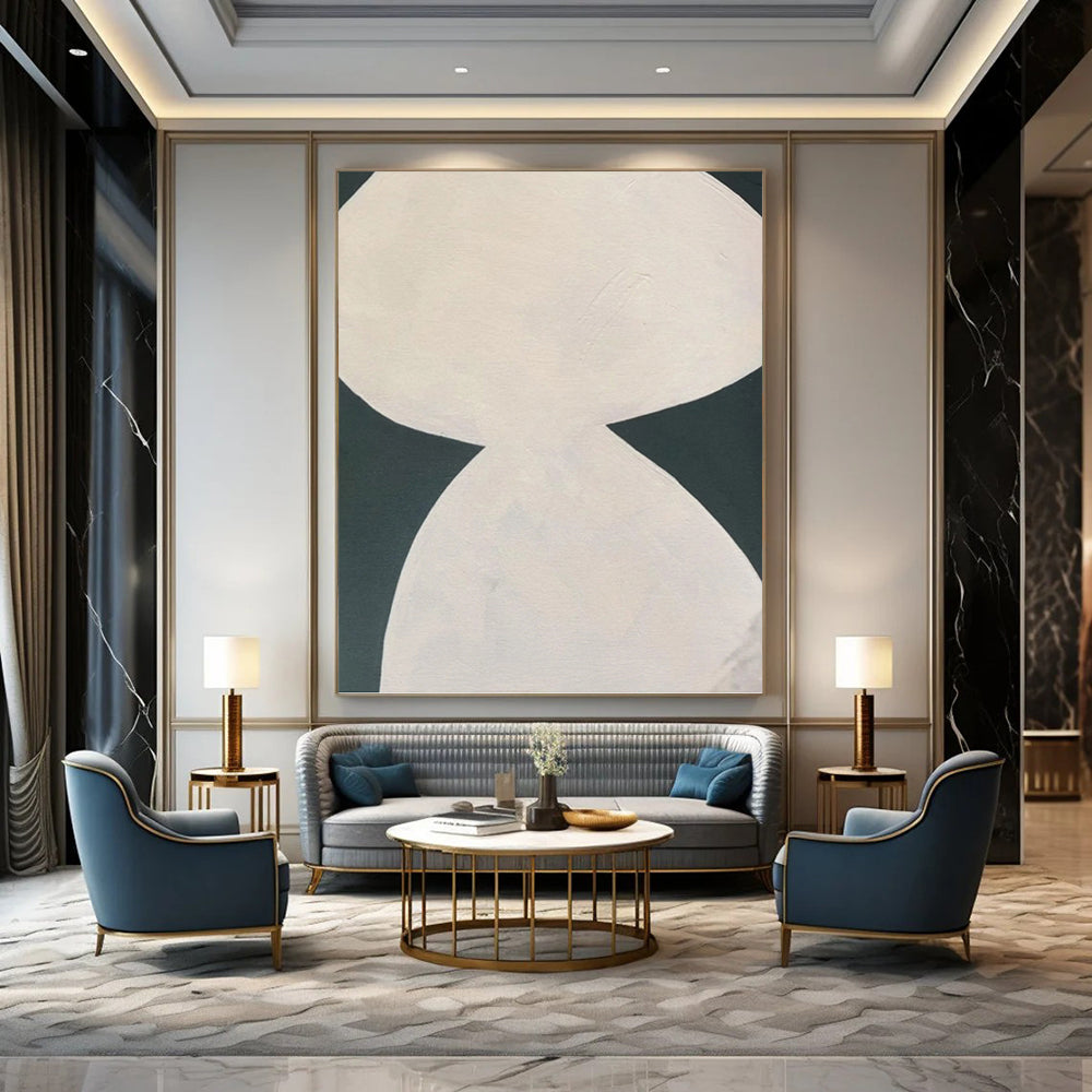 Dazzling Hand - Painted Textured Canvas Abstract for Office & Hallway DKH1081