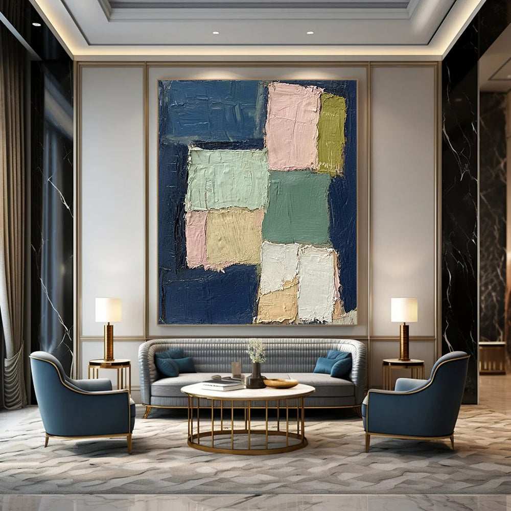 Titanic Hand - Painted Custom Abstract Canvas for Bedroom and Entryway DTP013