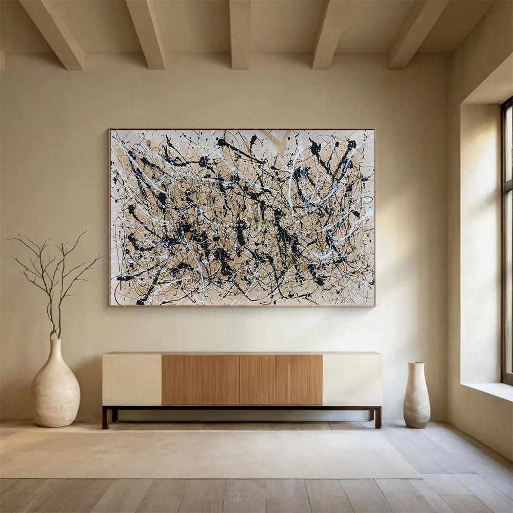 Energetic Giant Abstract Mural for Living Room & Office LargeART1588