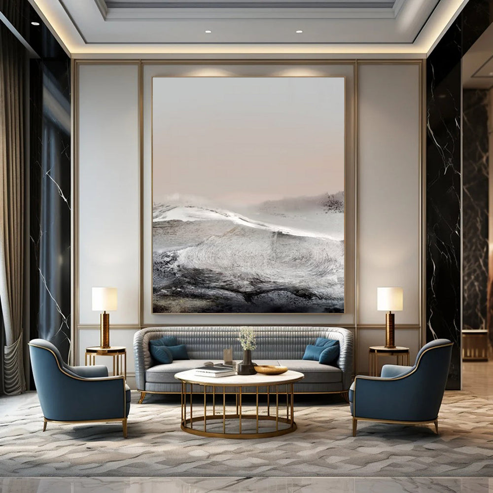 Large Hand-Painted Custom Abstract Paintings: Textures that Wow DTP162