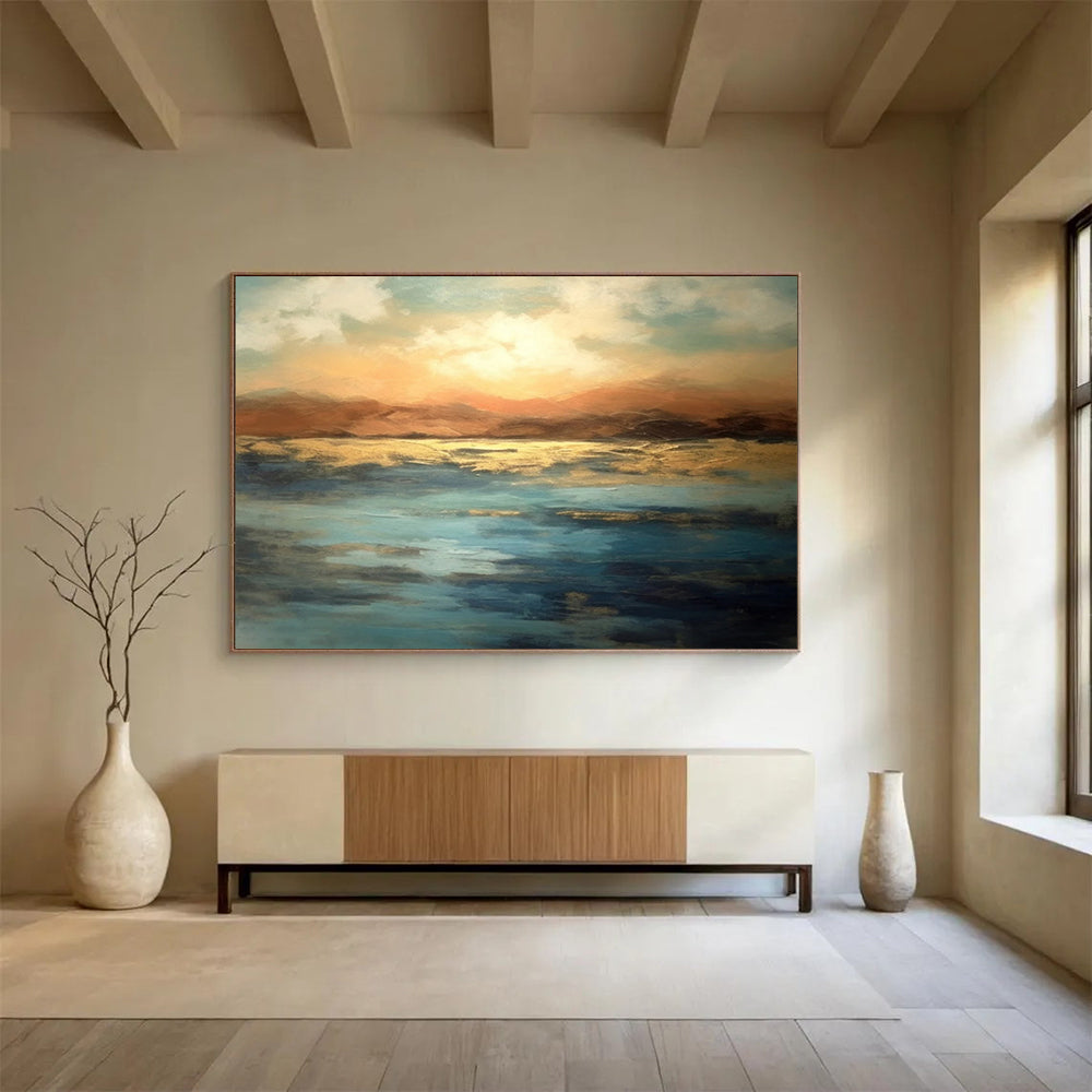 Sunset Over Golden Waters - Romantic Dining Ambiance DLZ066