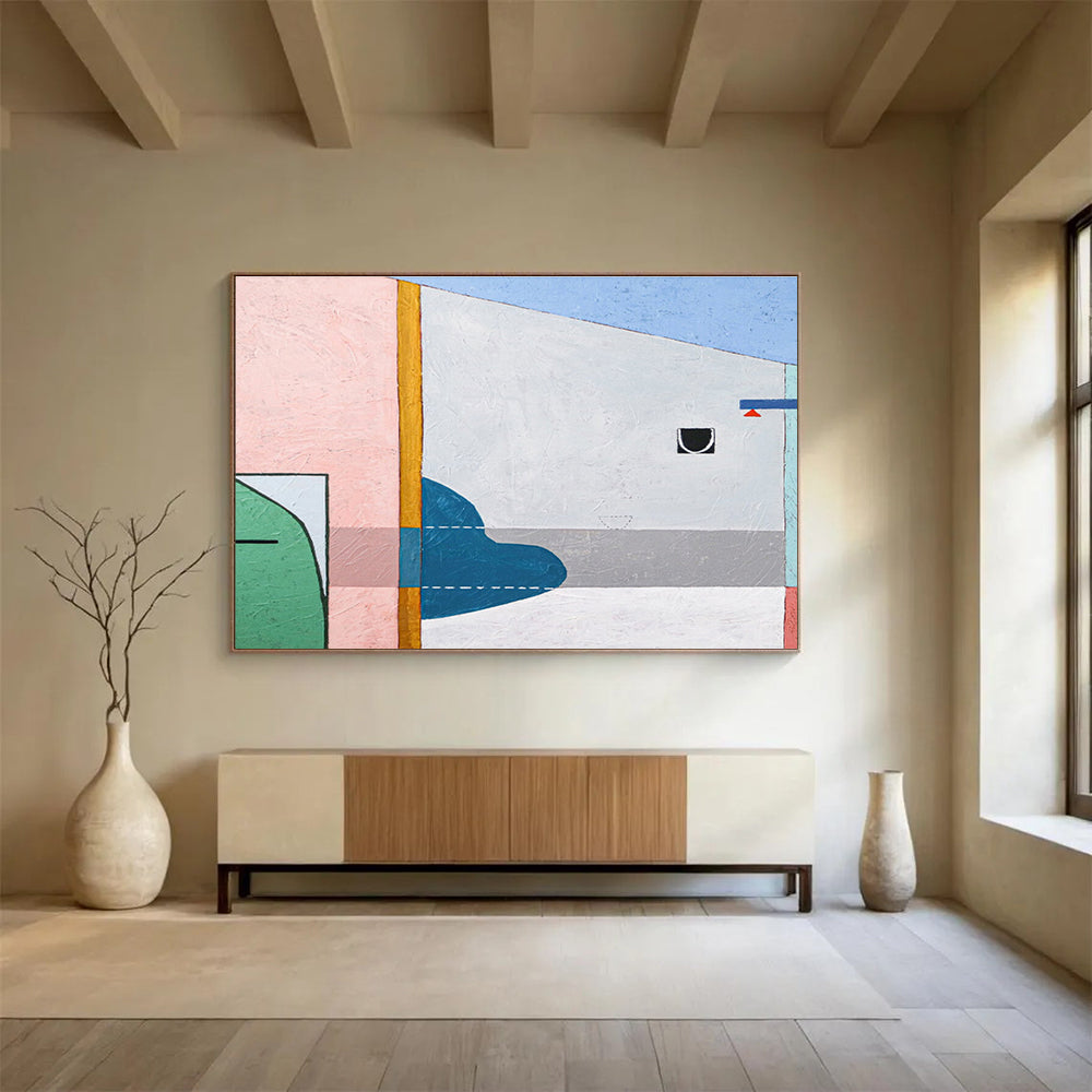 Striking Hand - Painted Abstract Artwork for Dining Room & Entryway DKH548