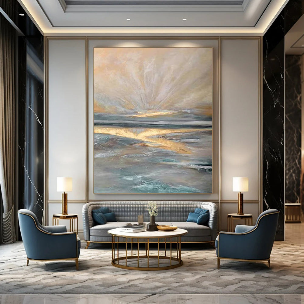 Handmade Large-Scale Abstract Art: Textures for Dining Room & Entryway DTP264