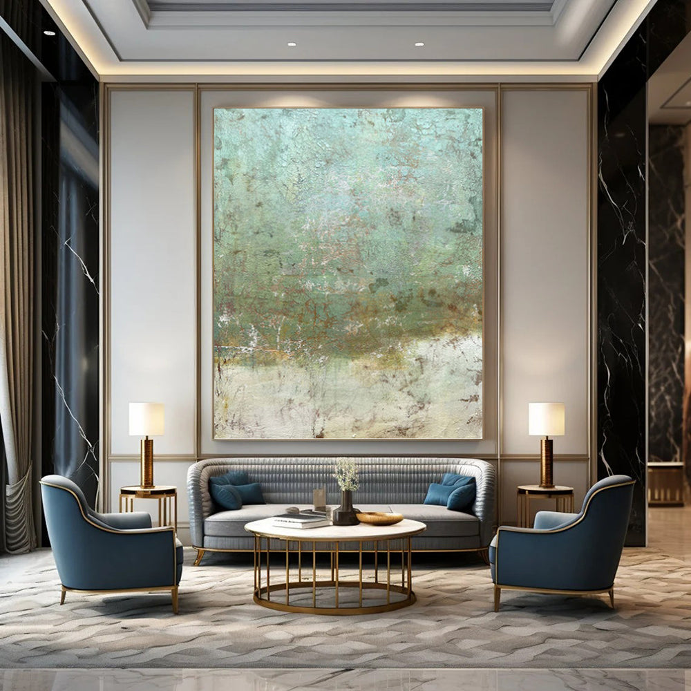 Supersized Hand - Painted Custom Abstract Work (with Unique Textures), for Bedroom and Living Room DKH1472