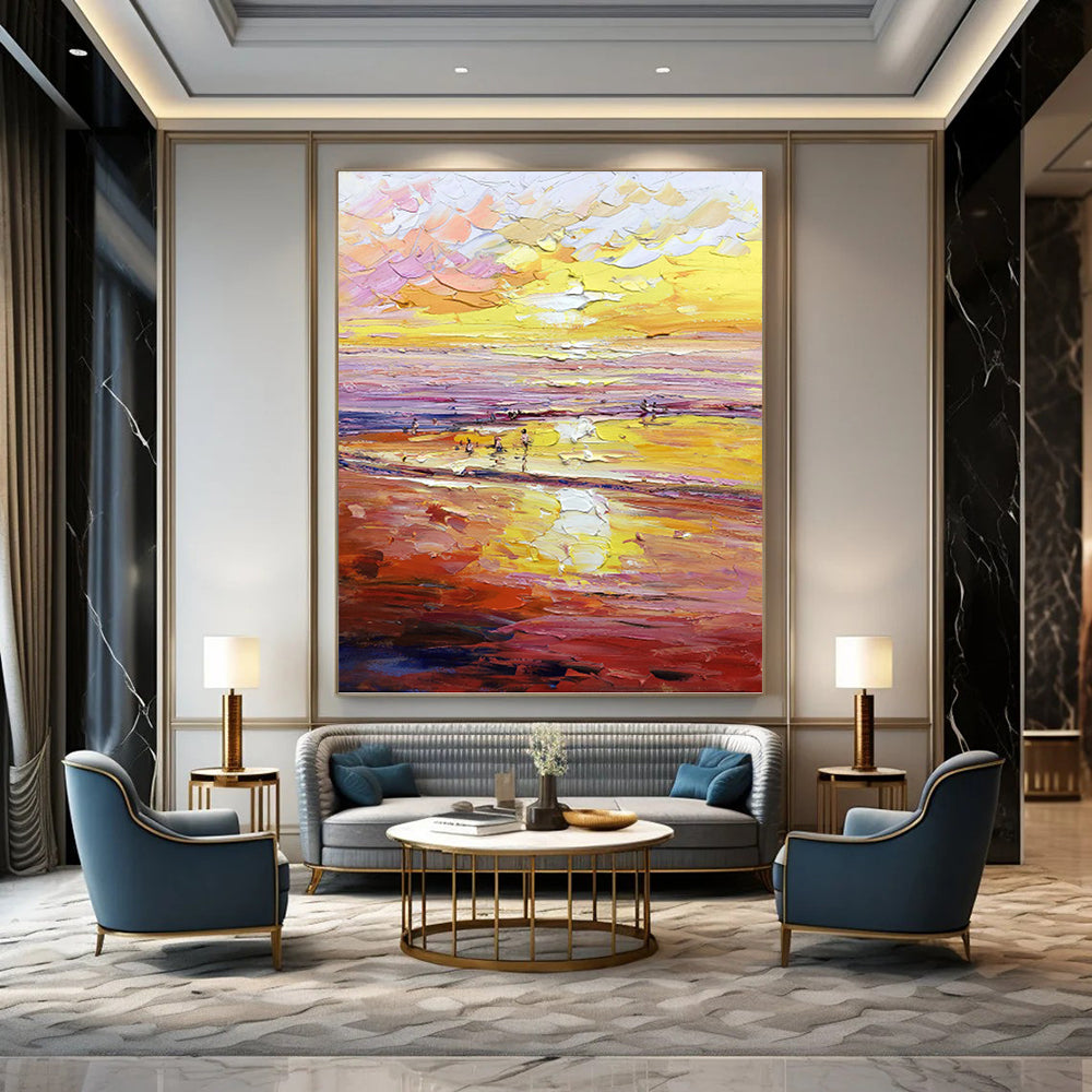 Tranquil Hand - Painted Textured Abstract for Bedroom & Hotel DKH1306