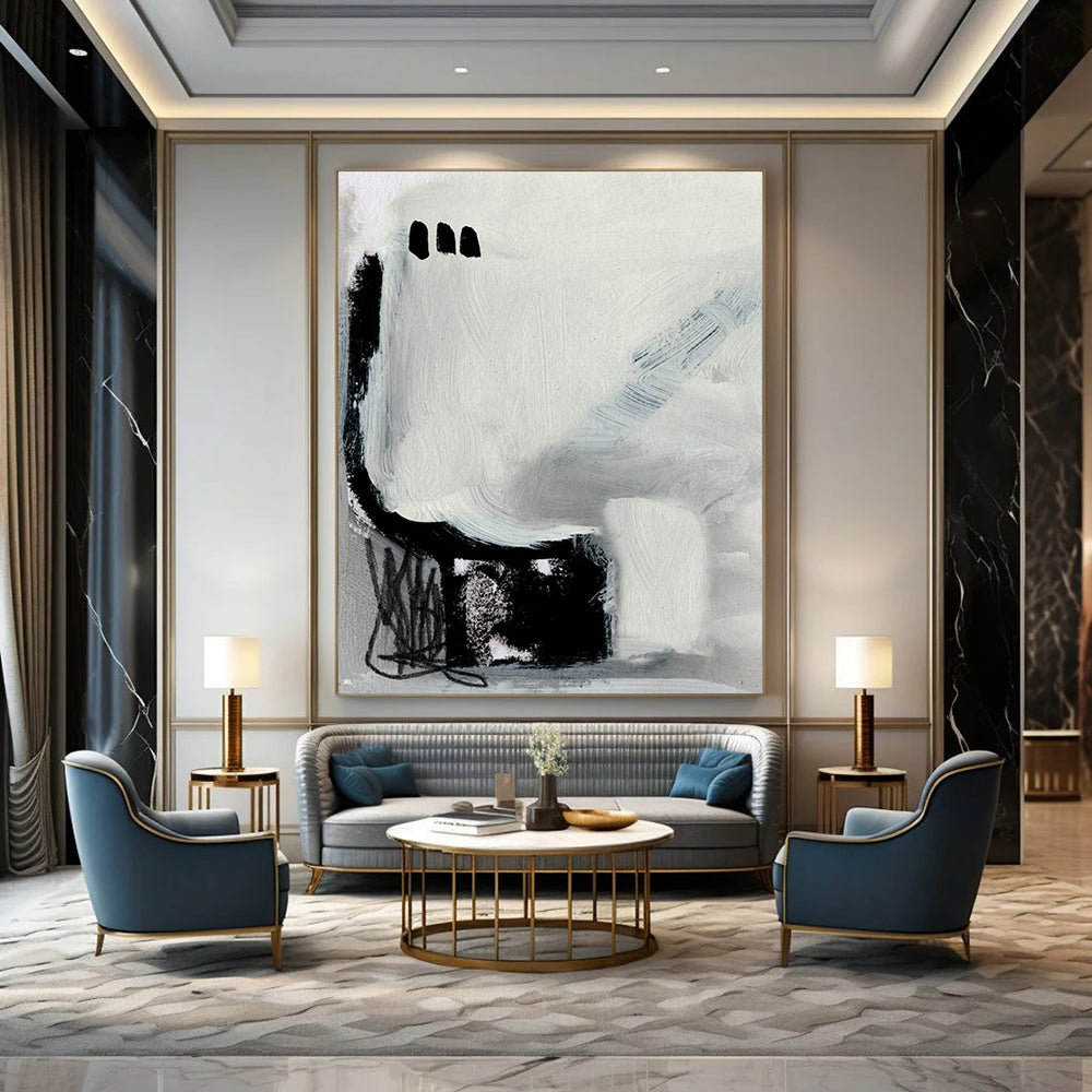 Custom Hand-Painted Abstract Masterpieces: Big Sizes, Textured Details DTP205