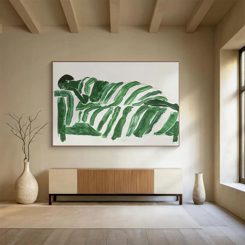 “ Spatial Rhythms” Large - Scale Abstract Canvas for Living Room & Bedroom DKH227