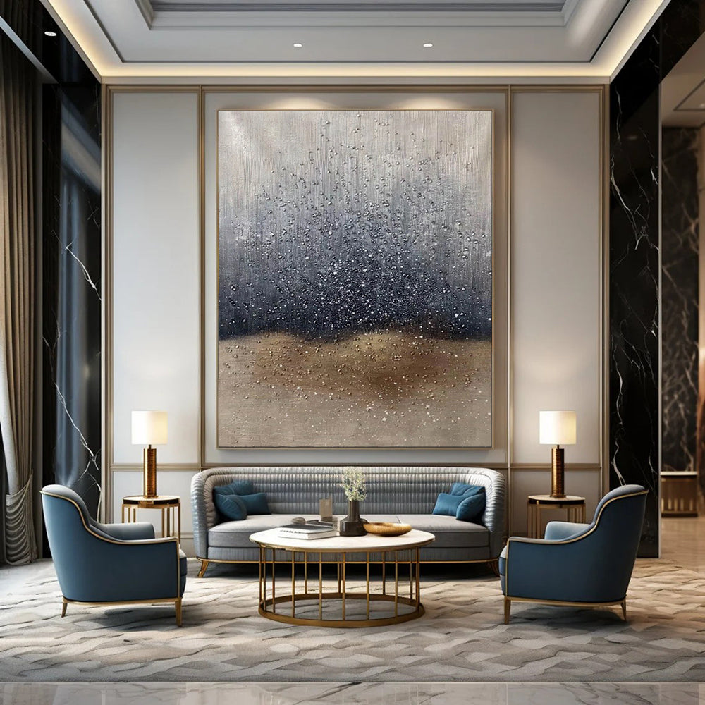 Whimsical & Surreal Hand-Painted Custom Abstract Painting for Entryway & Hallway LargeART1969