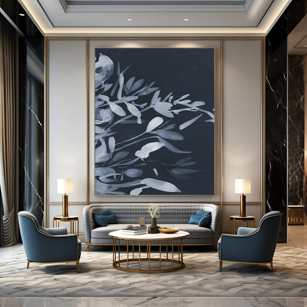 Large-Scale Custom Abstract Paintings: Handmade Textures for Dining Room & Entryway DTP239