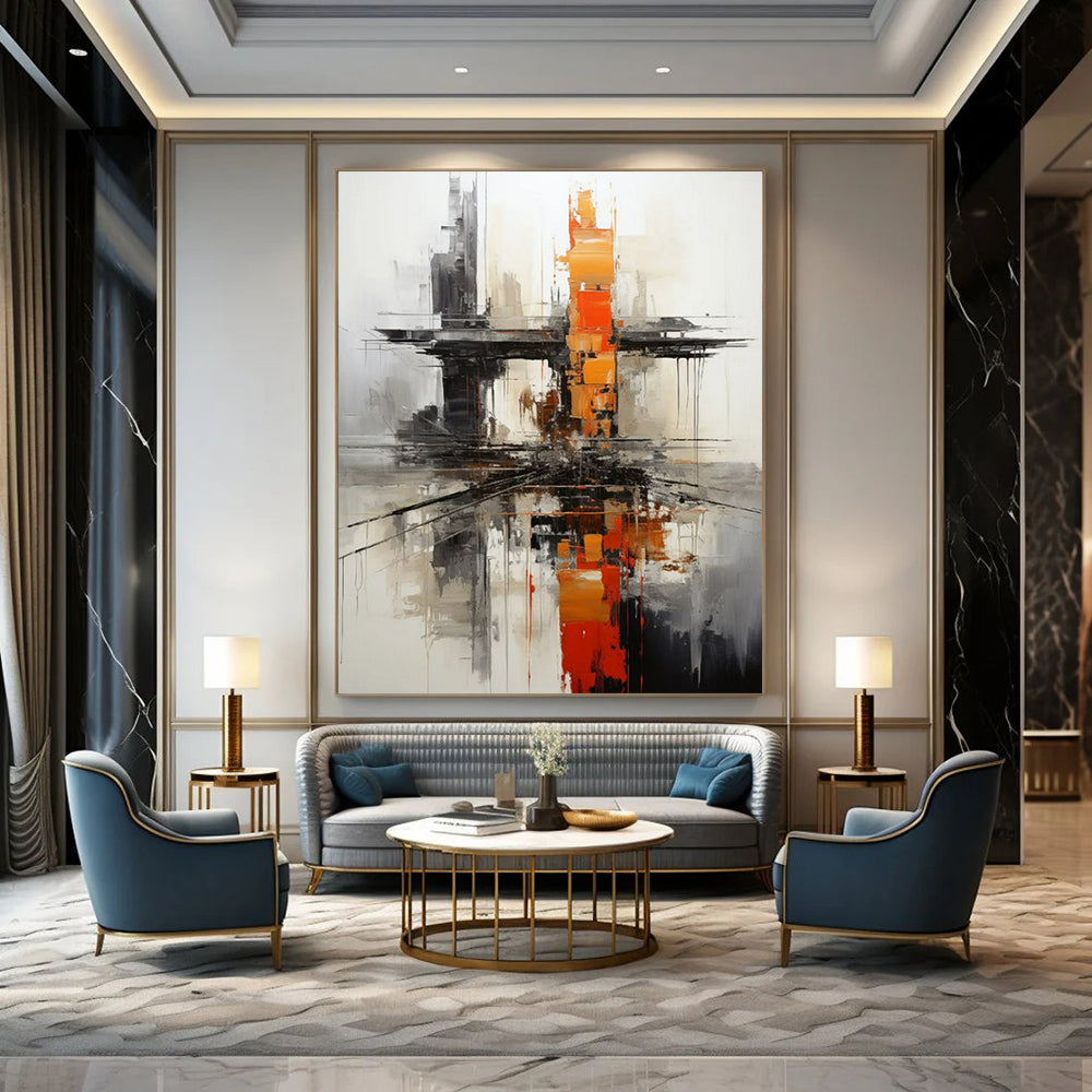 Tremendous Hand-Painted Abstract Wall Murals for Bedroom & Hallway LargeART2265