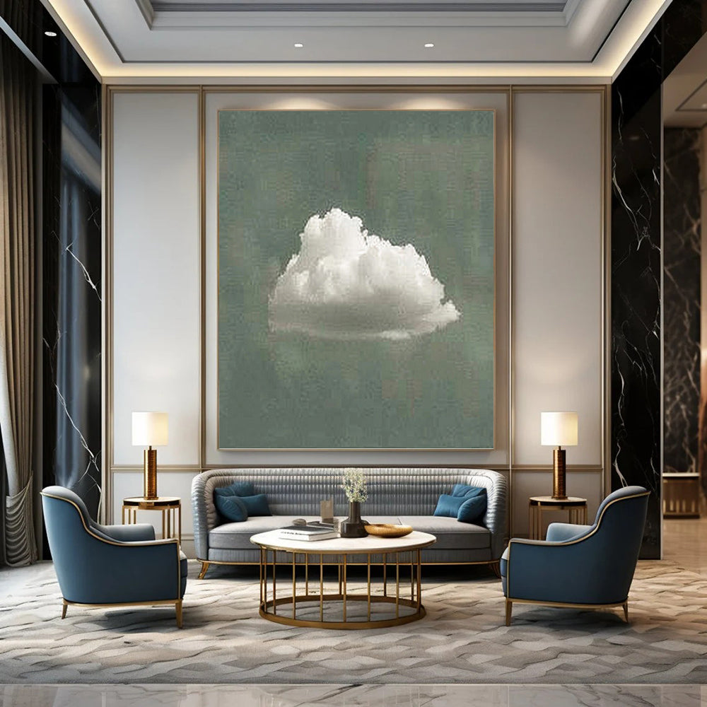 Art Deco Textured Abstract Artwork for Hotel Lobby & Living Room DKH0970