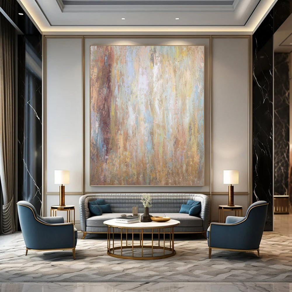 Peaceful Textured Abstract Painting for Bedroom & Dining Room DKH0946