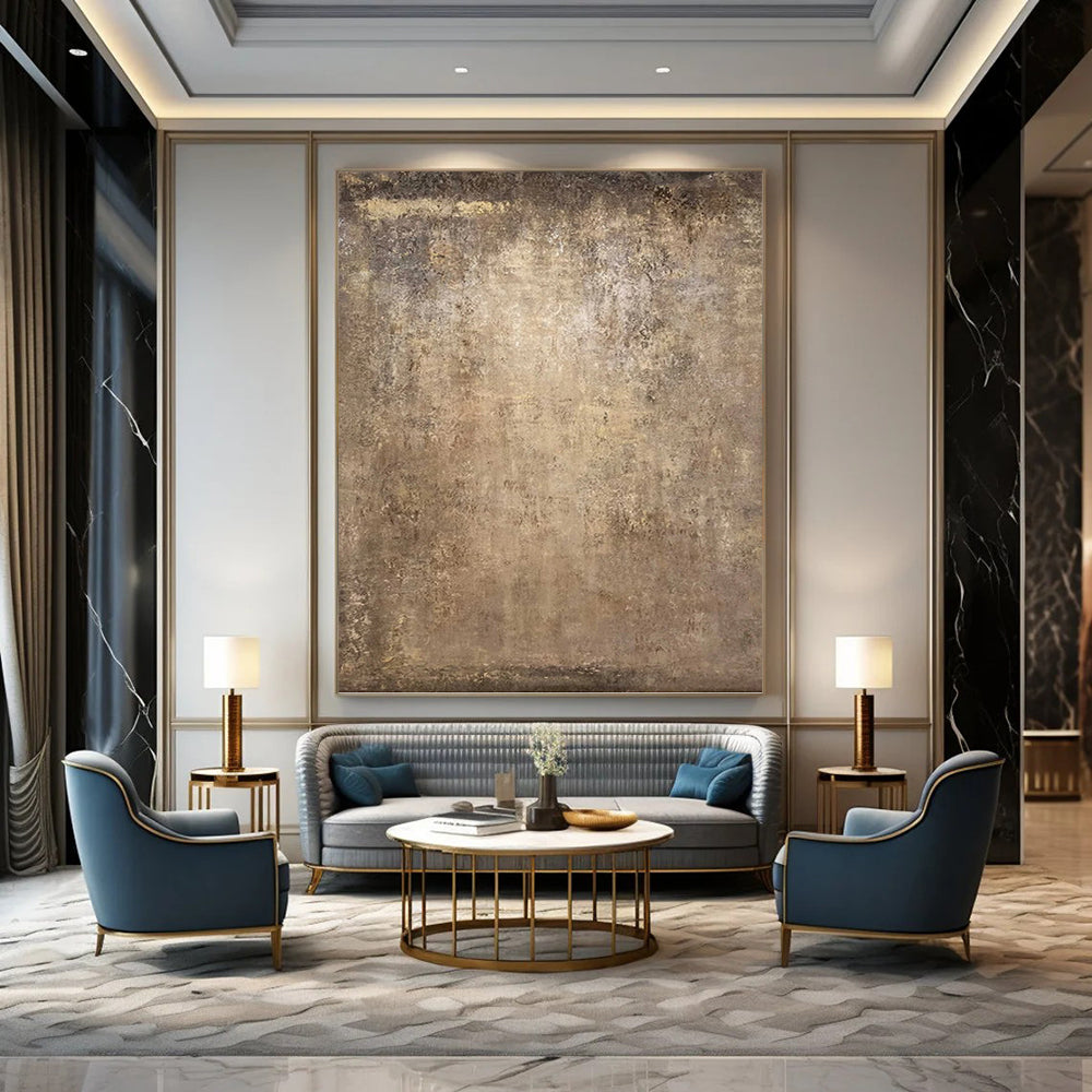 Gigantic Hand - Painted Textured Abstract Mural for Restaurant & Café DKH1208