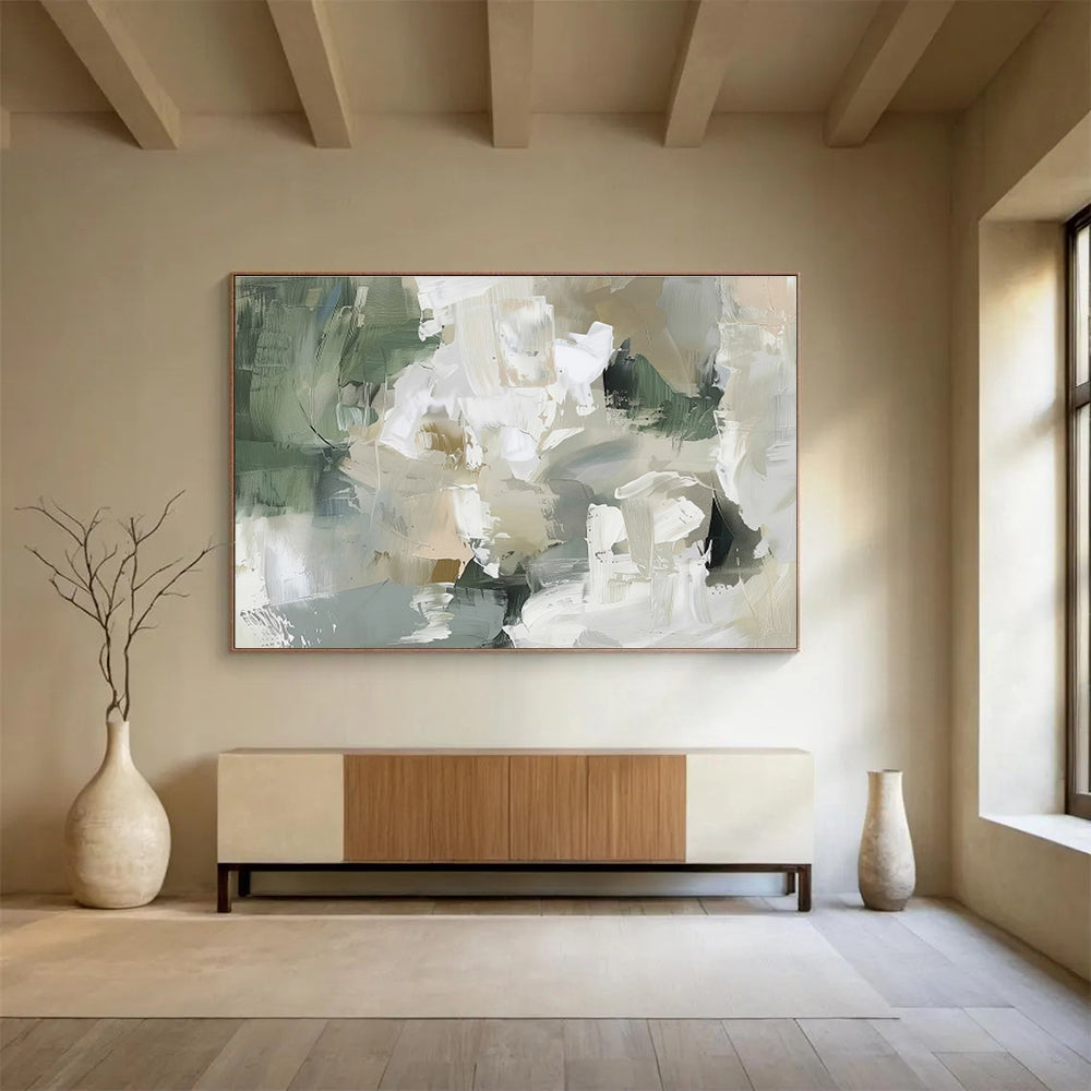 “Elegant Abstraction” Large - Sized Abstract Canvas for Bedroom & Dining Room DKH235