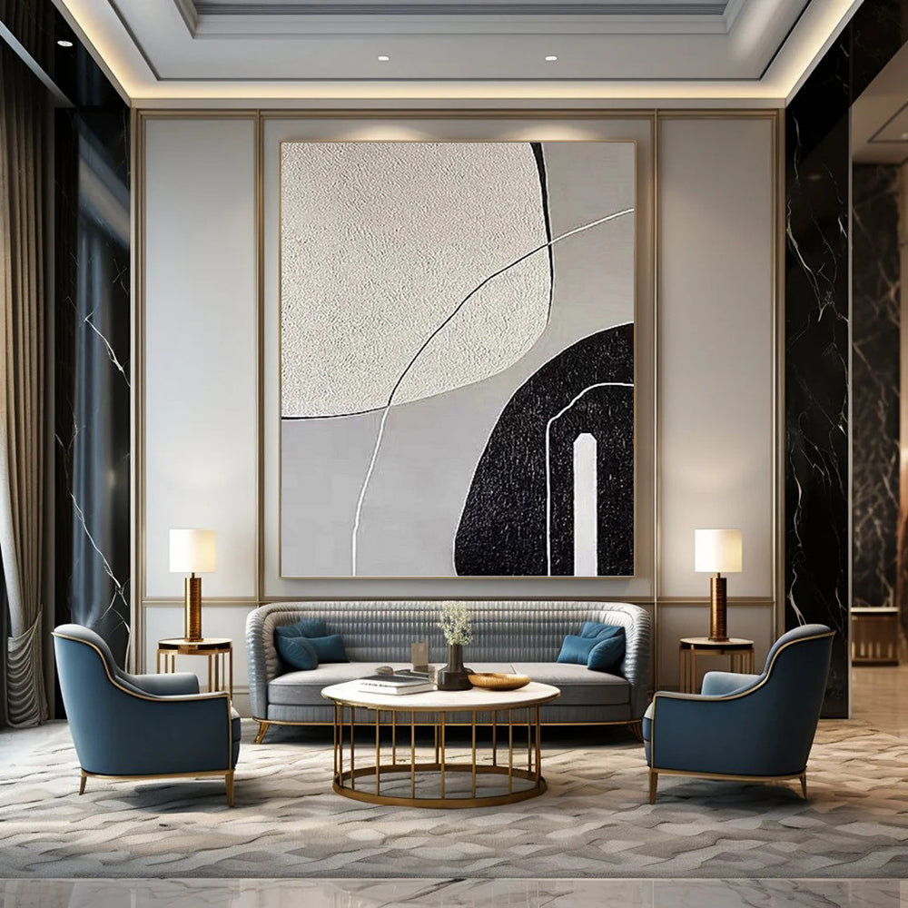 Professionally Crafted Hand - Painted Textured Canvas Abstract for Office & Bedroom DKH1139