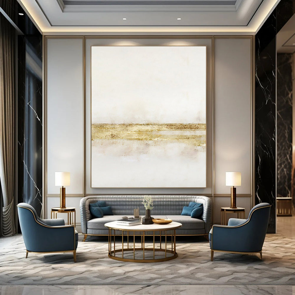 Massive - Extent Vertical Hand - Painted Textured Custom Abstract Epic, for Office and Bar DKH1538
