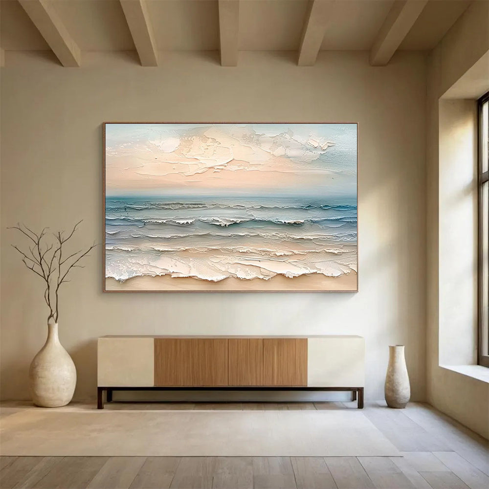 Vast - Scale Original Hand - Painted Textured Abstract Canvas for Impactful Design DKH795