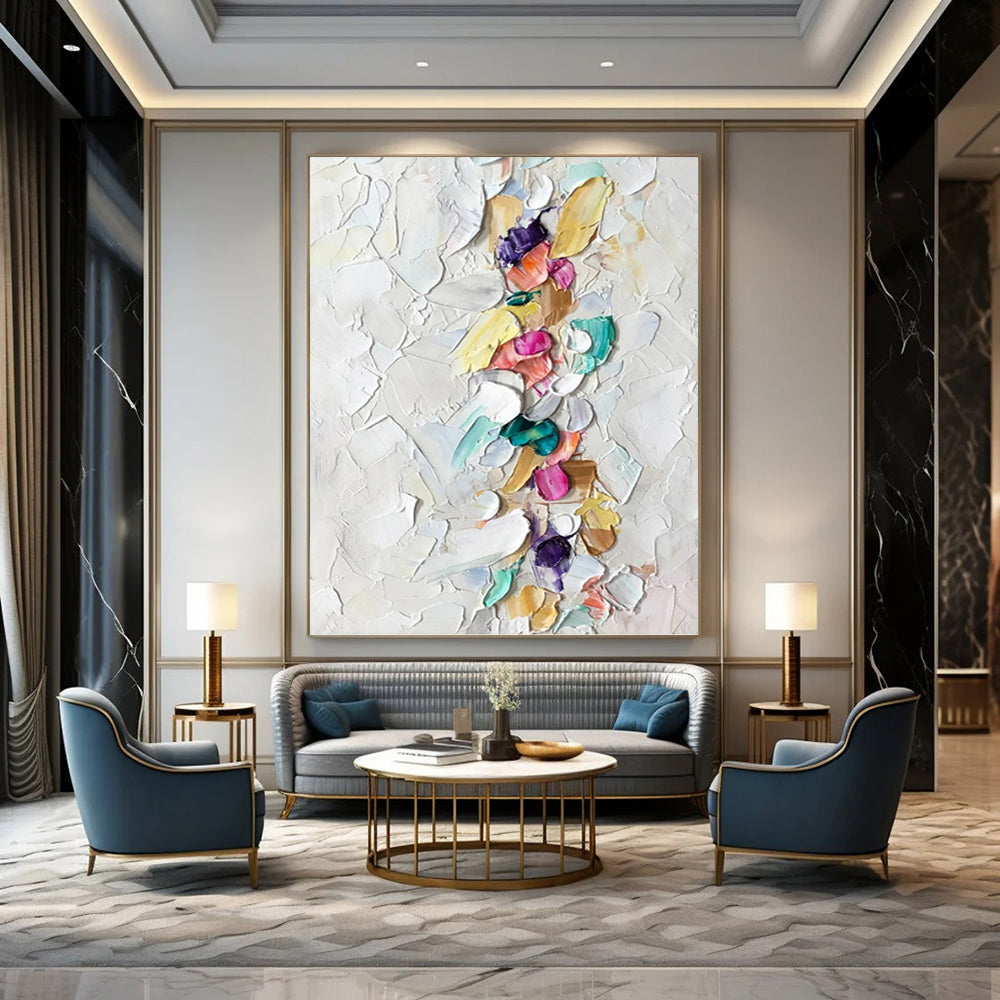 Minimalist Textured Abstract Canvas for Office & Dining Room DKH0974