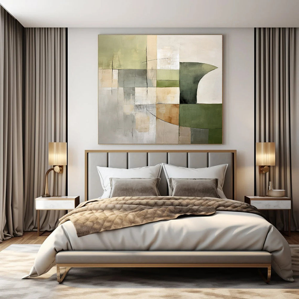 Hand-Painted Personalized Abstract Canvas for Dining Room & Hotel Cooking Demonstration Areas LargeART1458