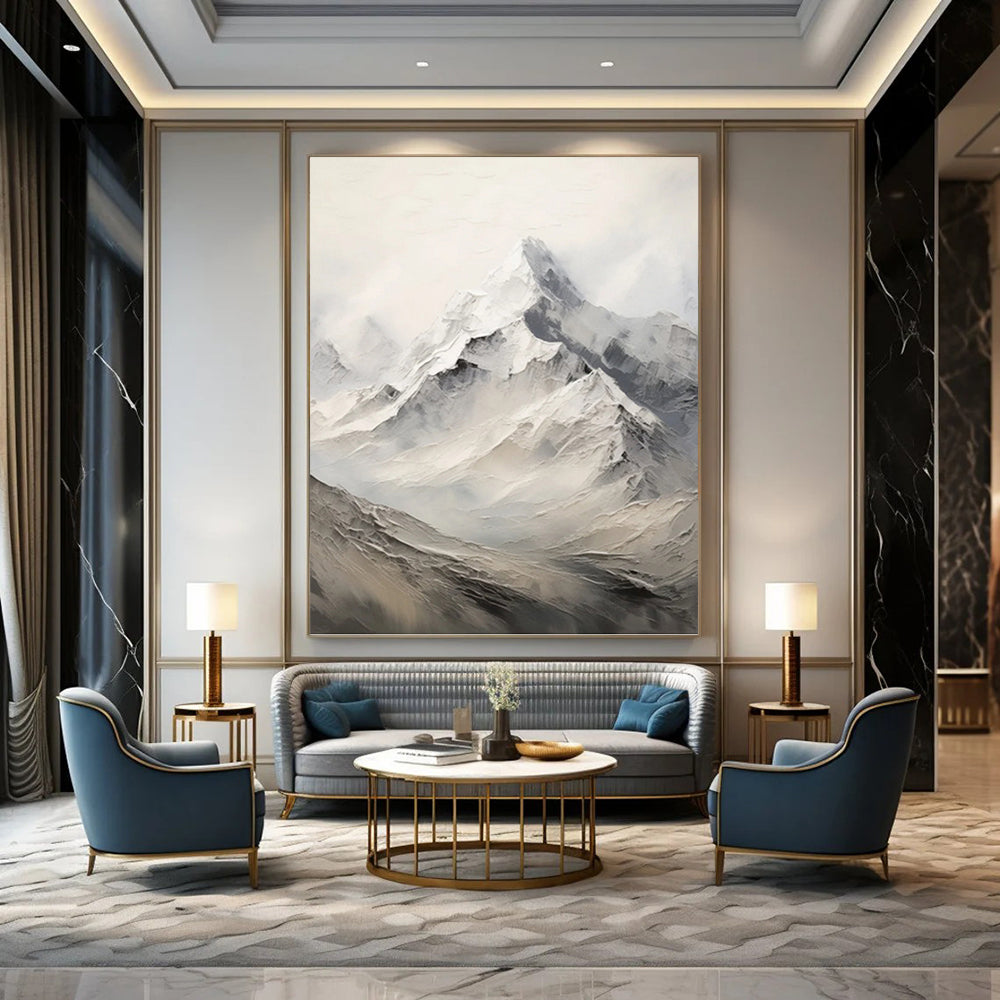 Harmoniously Oversized Hand - Painted Textured Abstract Painting for Greenhouse & Botanical Garden DKH1256