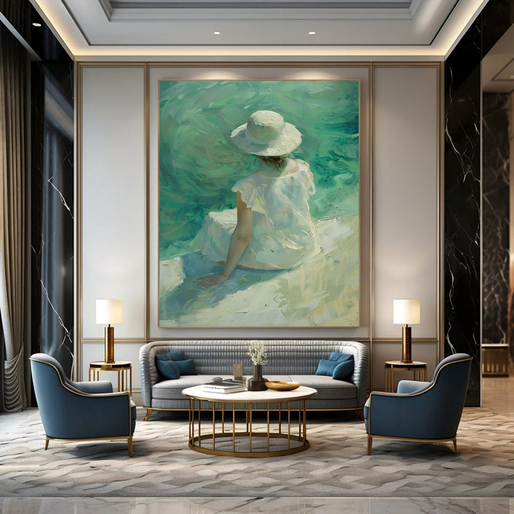 Tempestuous Symphony: Giant Hand - Painted Custom Abstract Masterpiece for Bar and Hallway DTP088
