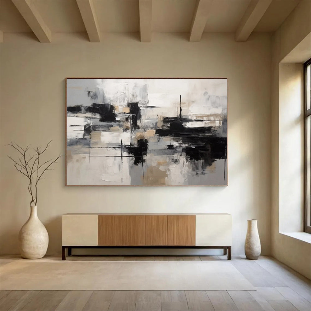 “Mystic Reflections” Giant Abstract Canvas for Bedroom & Entryway DKH335