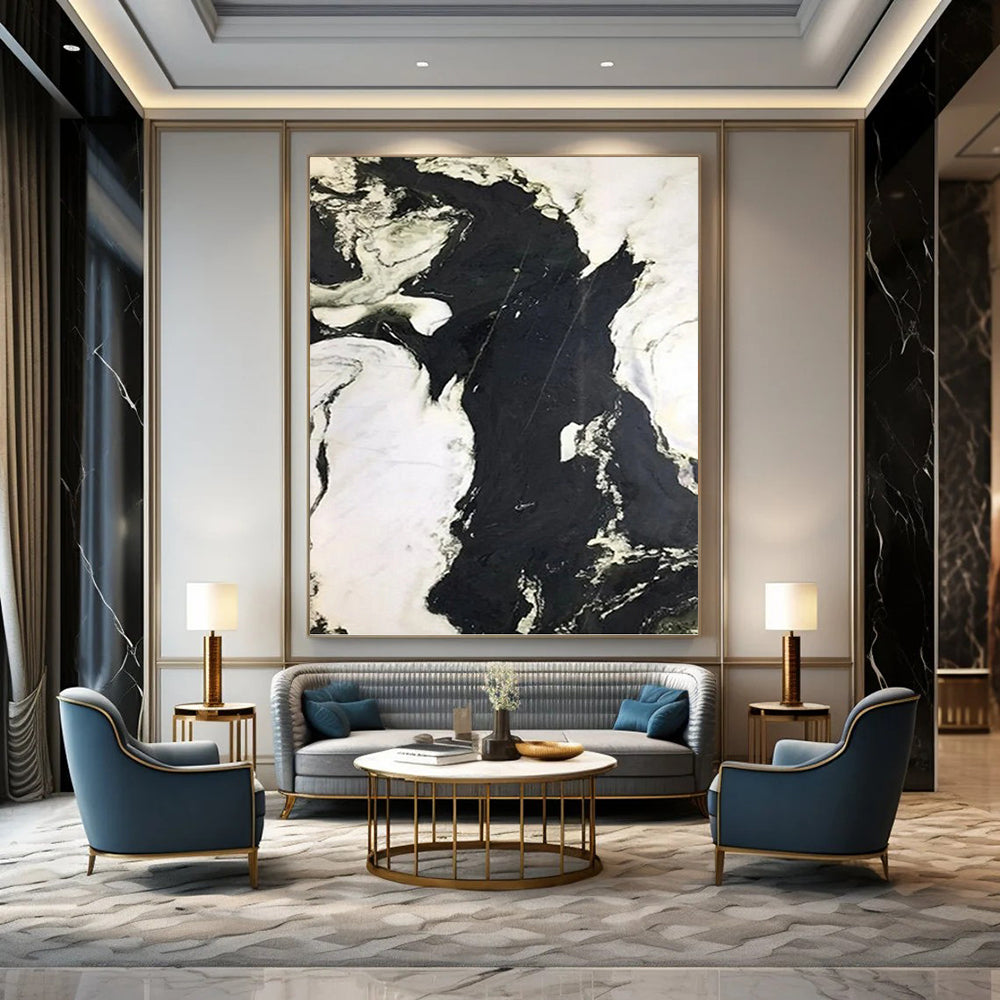 Massive Custom - Crafted Textured Canvas Abstract for Dining Room & Bar DKH1047