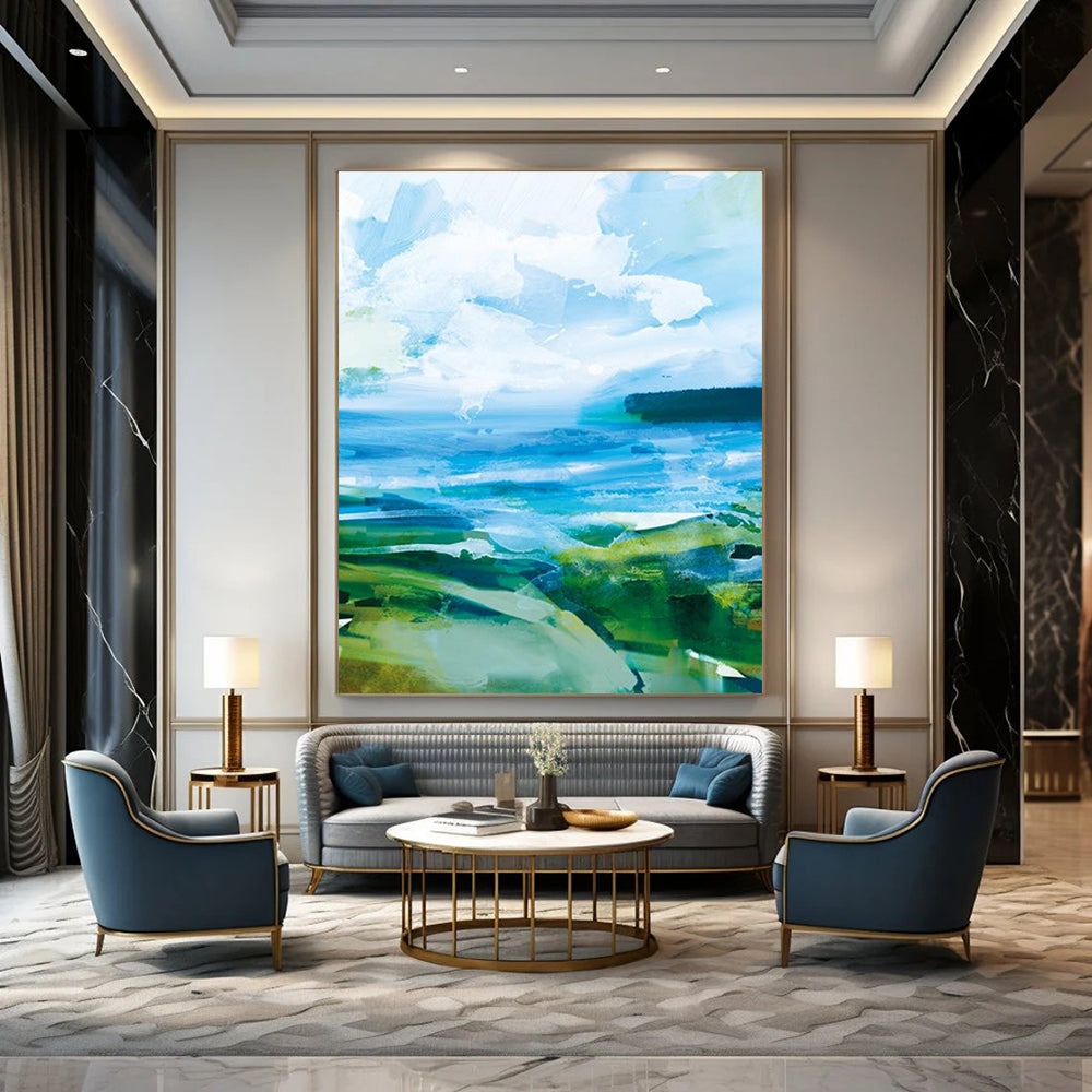 Large Custom Hand-Painted Abstract Paintings: Textures for Creativity DTP183