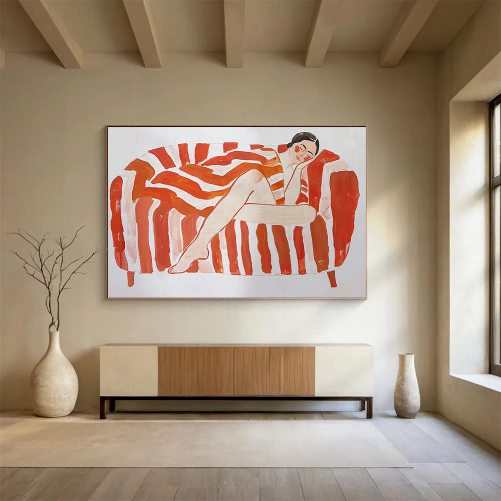 “Enchanted Echoes” Grand Abstract Mural for Hallway & Bedroom DKH226
