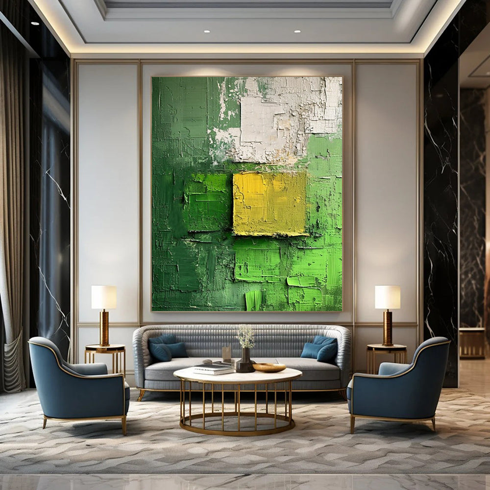 Monumental - Reach Hand - Painted Custom Abstract Canvas for Living Room and Hotel DTP029