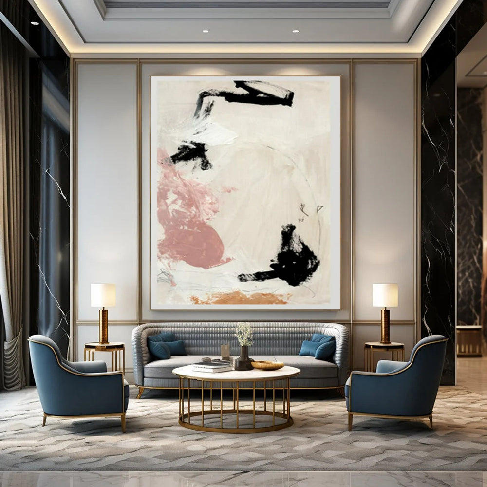 Oversized Hand-Painted Abstract Wall Art for Bedroom & Office LargeART2316