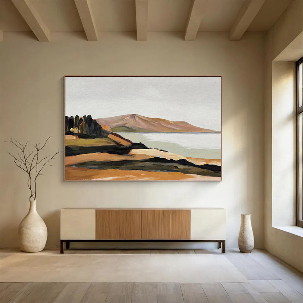 Large - Sized Hand - Painted Textured Abstract Painting for Space Accentuation DKH729
