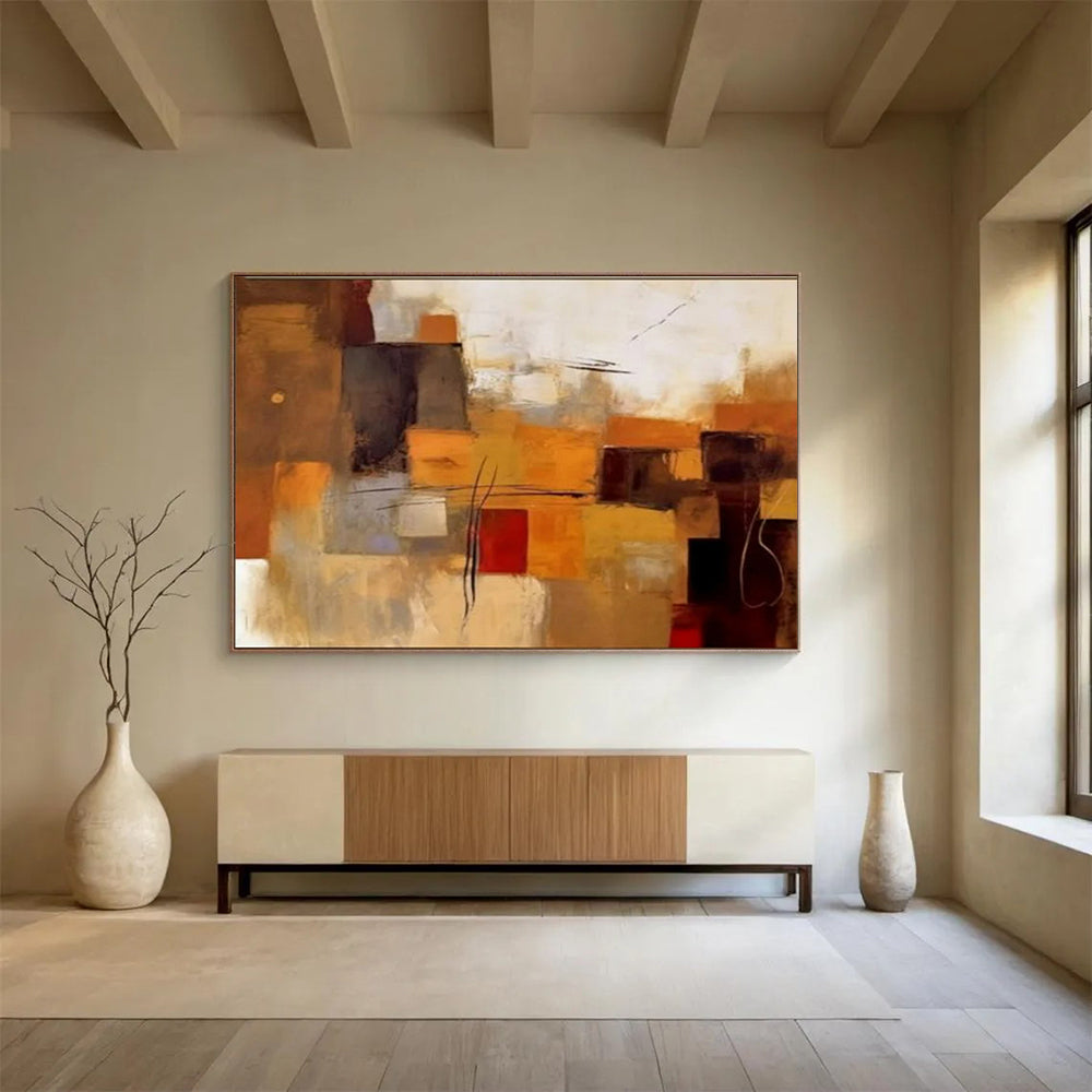 Massive-Sized Hand-Painted Abstract Wall Art for Office & Entryway LargeART1505