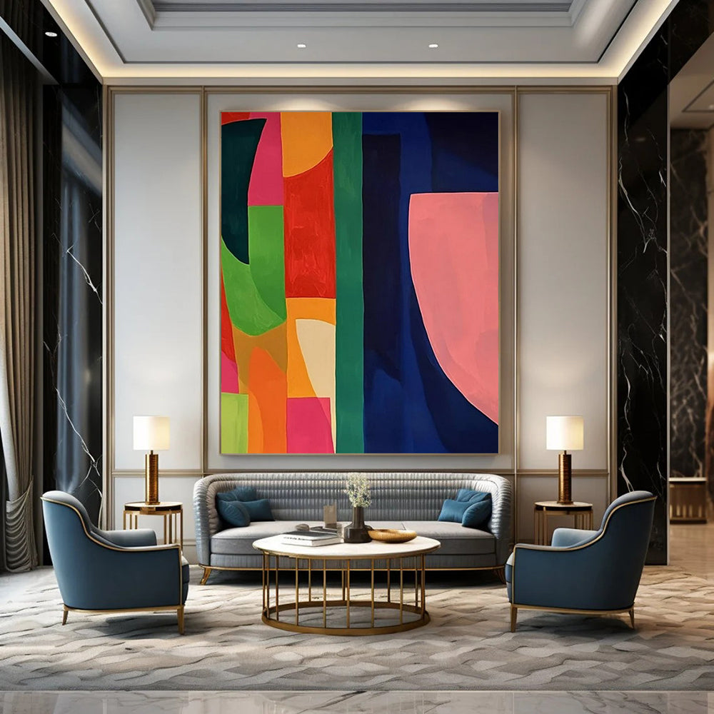 Massive-Sized Hand-Painted Abstract Artwork for Bedroom & Bar LargeART2369