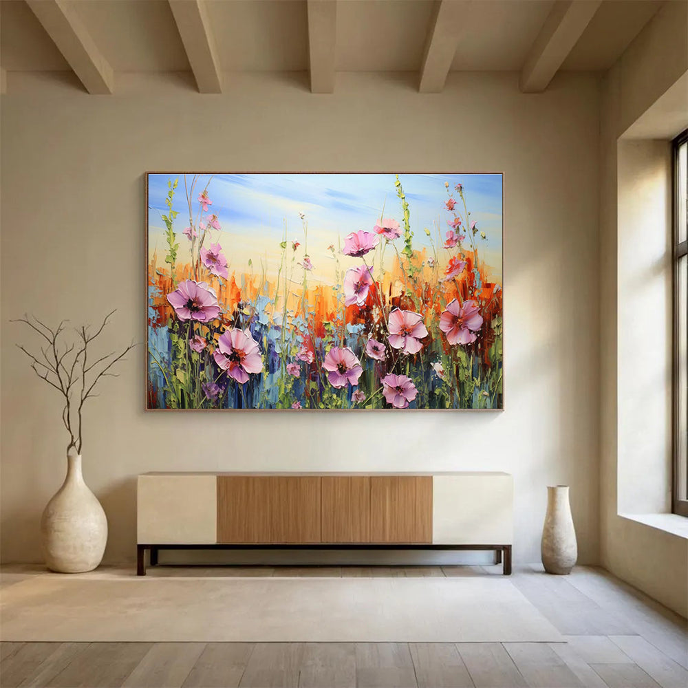 Elegant Large Abstract Mural with Subtle Texture for Living Room & Dining Room DKH903