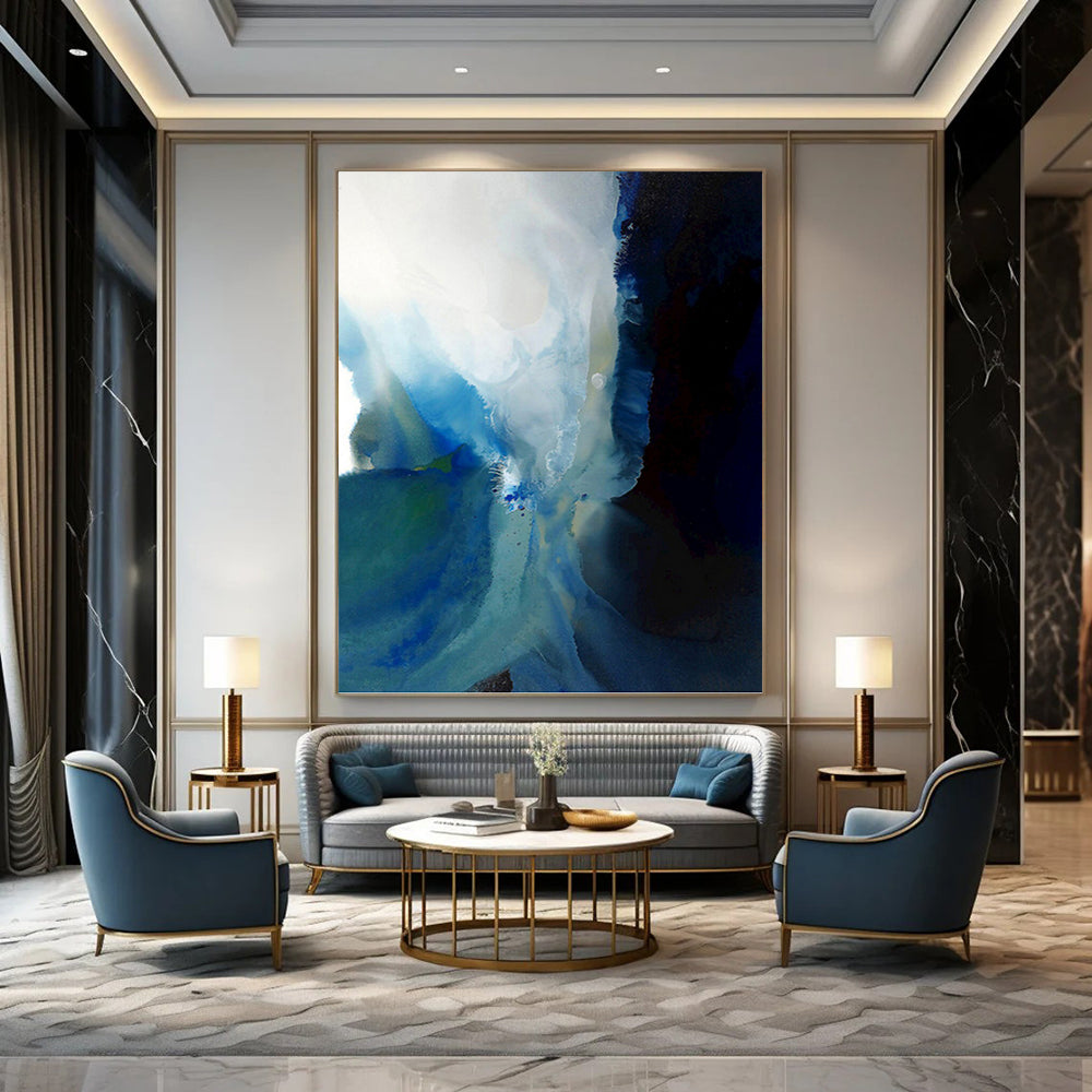 Energetic Textured Abstract Artwork for Living Room & Hotel Suite DKH0941