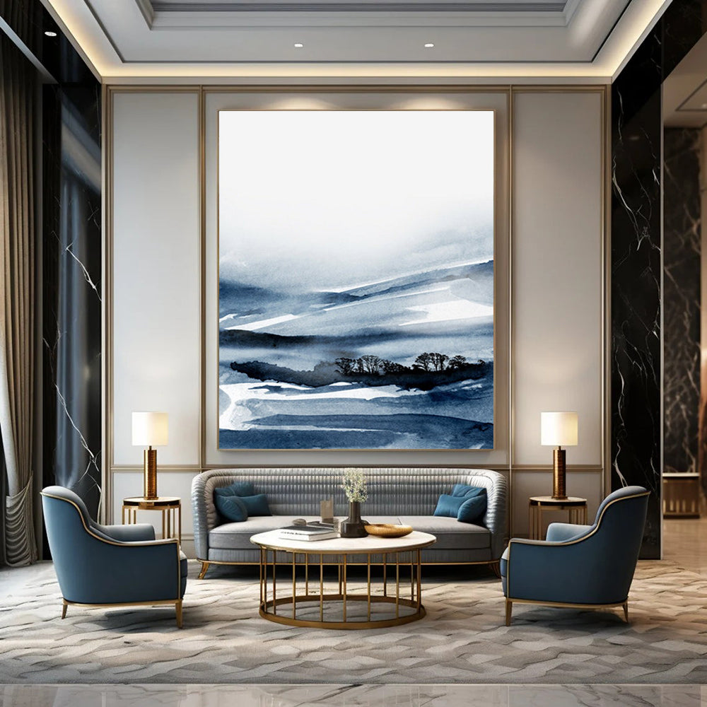 Custom Handmade Abstract Art: Big Sizes, Textured Wonders for Dining Room & Entryway DTP231