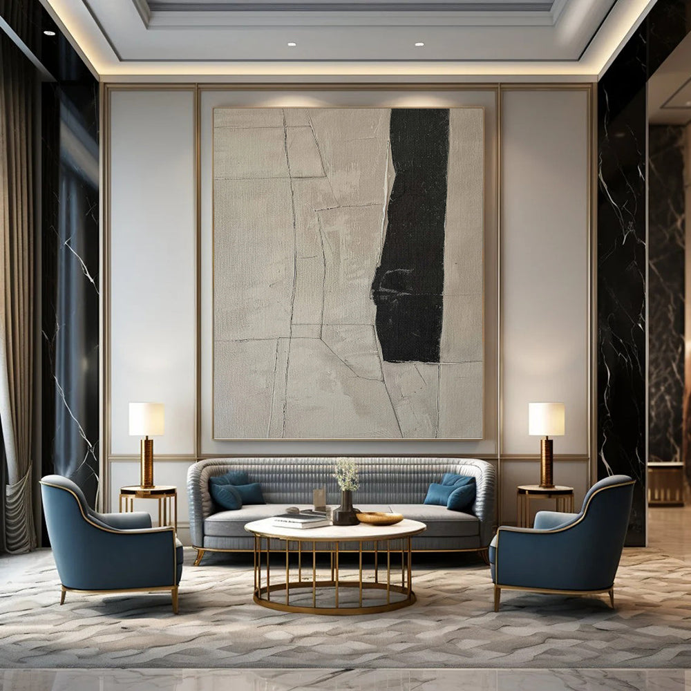 Designer - Crafted Gem: Hand - Painted Textured Canvas Painting for Bar & Living Room DKH1158