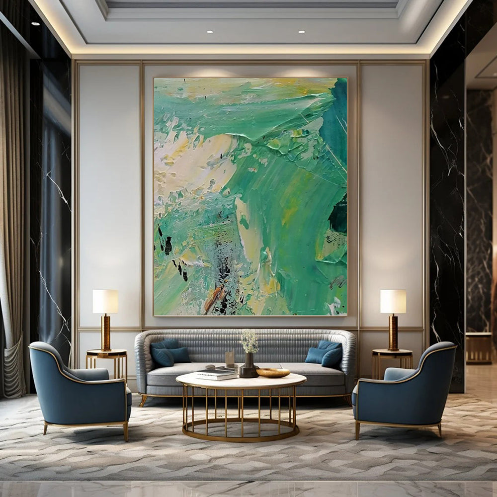 Ethereal Hand - Painted Textured Abstract for Bedroom & Dining Room DKH1270