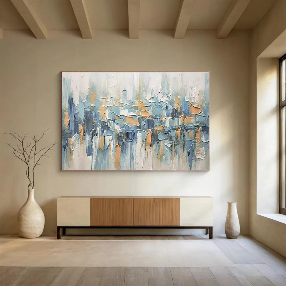 Vast Hand - Painted Textured Abstract Canvas for Interior Statement - Making DKH685
