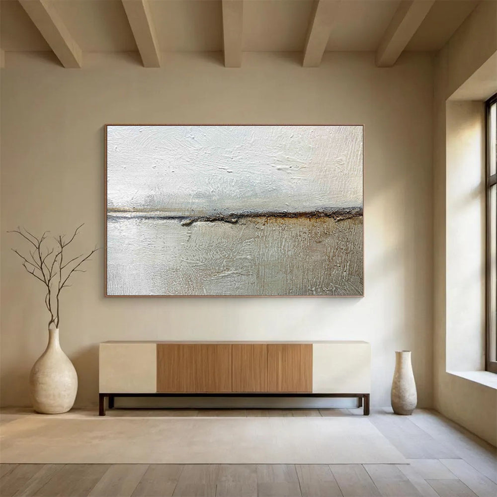 Hand - Painted Large Textured Abstract Wall Mural for Elegant Touches DKH754