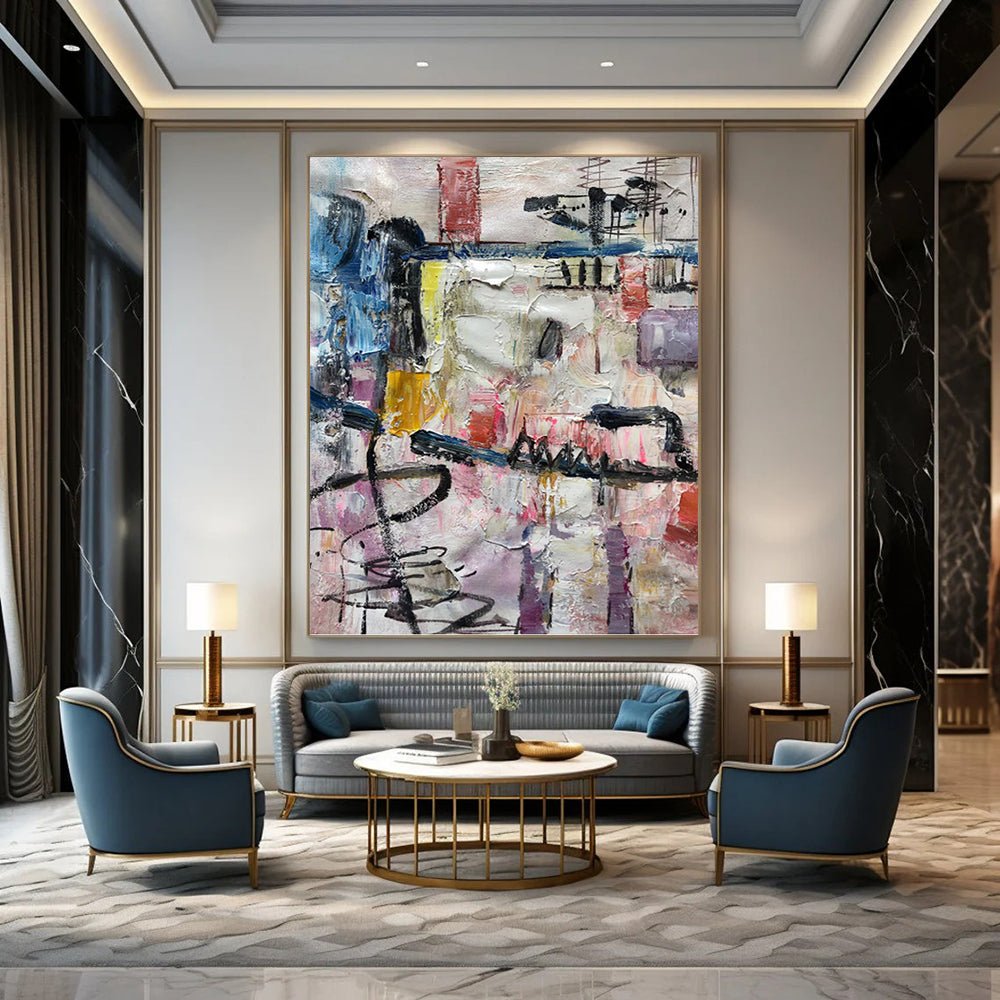 Breathtaking Hand - Painted Textured Abstract for Living Room & Dining Room DKH1294